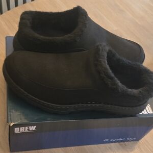 DREW Men's Black Fleece-Lined Loafers Palmer clogs by Drew®